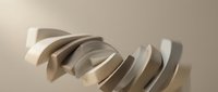 Stacked adhesive tape rolls in neutral tones arranged in a spiral composition, showcasing various widths and textures for packaging and craft projects.