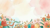 Watercolor floral border with coral flowers, green leaves, and gold accents on white background. Isolated design element for invitations, cards, and web graphics.