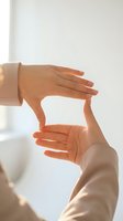 Two hands forming a rectangular frame against bright natural light, symbolizing focus, vision, and perspective for creative projects and business concepts.