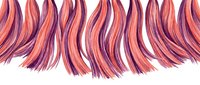 Flowing brushstrokes in coral, pink, and purple tones create an artistic border design. Suitable for backgrounds, headers, and creative projects.