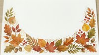 Autumn foliage border frame with fall leaves, branches and botanical elements isolated on white background for seasonal design projects.