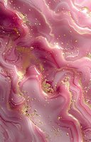 Pink and gold marble abstract background with flowing liquid texture, metallic veins, and glitter particles creating luxurious swirling patterns for elegant design projects.