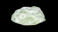 Translucent green crystal rock isolated on transparent background, ready for stickers, t-shirt design, print on demand, clipart, and sublimation projects.