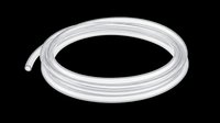 Clear plastic tubing coiled in a circle, isolated on transparent background, ready for t-shirt design, stickers, clipart, print on demand, and sublimation projects.