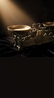 Vintage metal shackles with dramatic lighting on dark surface creating moody atmosphere for crime thriller or historical drama concepts.