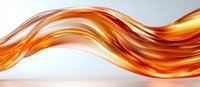 Flowing abstract orange and gold wave design with smooth curved lines against light background, modern dynamic shape for creative layouts and presentations.