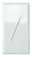 Minimalist white rectangular frame with single diagonal pencil line stroke on clean background for modern design projects.