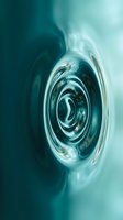 Swirling water vortex with concentric circular motion in teal and turquoise tones, creating dynamic spiral effect for abstract backgrounds and motion design projects.