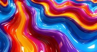 Vibrant flowing waves in rainbow colors create dynamic abstract background with smooth gradients and fluid motion for modern digital art projects.