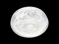 Clear transparent gel drop with bubbles, isolated on transparent background. Ready for cosmetic, skincare, serum, and beauty product design use in clipart or print.