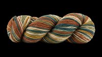Multicolored striped yarn skein isolated on transparent background, ready for crafting, knitting tutorials, textile design projects, and print-on-demand products.
