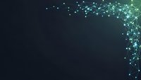 Abstract digital network with glowing green connections and nodes on dark background for technology and data visualization concepts.