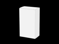 Blank white rectangular box isolated on transparent background, ready for packaging design, product mockups, t-shirt printing, sublimation, and print-on-demand applications.