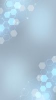 Abstract hexagonal pattern background with geometric shapes and connecting lines in soft blue and gray tones for modern digital design presentations.