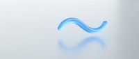 Smooth blue wave shape isolated on white background, ready for design projects, web graphics, and digital applications.