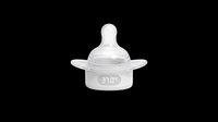 Baby bottle nipple with temperature indicator isolated on transparent background, ready for design use on t-shirts, clipart, stickers, print-on-demand products and sublimation projects.