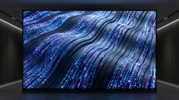 Digital data stream flowing across dark background with blue glowing lines and particles, representing technology, network connectivity, and information transfer for digital transformation concepts.