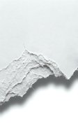 Torn white paper edge with textured surface and shadow detail, suitable for backgrounds, overlays, and design elements.