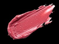 Cosmetic lipstick or blush swatch in deep rose pink shade, isolated on transparent background. Ready for beauty product design, makeup tutorials, cosmetics packaging, print-on-demand products, and digital beauty content.