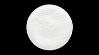 Cotton round pad isolated on transparent background, ready for skincare, beauty, cosmetic clipart, sticker, print on demand, and T-shirt design use.