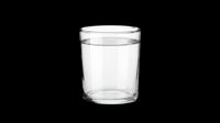 Clear glass filled with water, isolated on transparent background. Ready for design use on t-shirts, clipart, stickers, print-on-demand products, and sublimation projects.