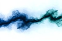 Abstract flowing smoke effect in blue and turquoise colors on white background, dynamic motion design element for creative projects and modern backgrounds.