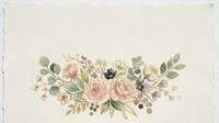 Watercolor floral arrangement with roses, berries, and eucalyptus leaves on cream background. Suitable for wedding invitations, greeting cards, and decorative design projects.