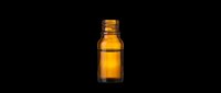 Amber glass dropper bottle isolated on transparent background, ready for sticker, label, sublimation, print on demand, and t-shirt design use.
