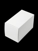 White blank cardboard box isolated on transparent background, ready for mockup, packaging design, print on demand, stickers, clipart, and product branding use.
