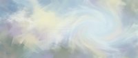 Soft pastel swirls blend in dreamy abstract composition with lavender, cream, and sage tones creating ethereal background for design projects.