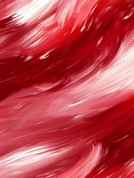 Abstract red and white brushstroke pattern with dynamic swirling motion effect creates dramatic contrast and flowing energy, suitable for modern design backgrounds.
