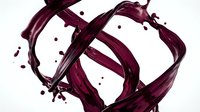 Dynamic burgundy wine splash creating elegant flowing ribbons and droplets against clean white background for beverage advertising and culinary design projects.