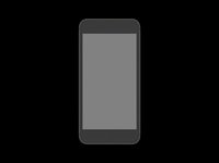 Sleek dark smartphone with blank screen, isolated on transparent background, ready for T-shirt design, stickers, clipart, print on demand, and sublimation projects.