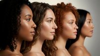 Diverse women of different ethnicities in profile view showcasing natural beauty and skin tones for skincare and cosmetic campaigns.