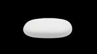 Smooth white oval stone isolated on transparent background, ready for design use in stickers, clipart, t-shirt design, print on demand, and sublimation projects.