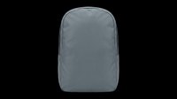 Gray modern backpack isolated on transparent background, ready for design use on t-shirts, clipart, stickers, print-on-demand products and sublimation projects.