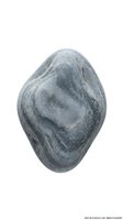Gray granite stone with natural marbled texture isolated on white background for geology education, landscaping design and mineral collection displays.