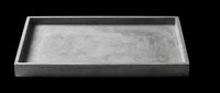 Concrete gray rectangular tray isolated on transparent background, ready for T-shirt design, stickers, clipart, print on demand, and sublimation projects.
