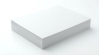 White rectangular block or platform isolated on white background for product display and presentation purposes.