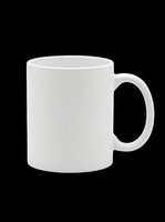 Blank white ceramic mug isolated on transparent background, ready for custom design, sublimation printing, and print-on-demand merchandise applications.