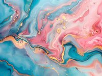 Luxurious marble abstract background with gold, pink and turquoise fluid art texture. Perfect for modern interior design, packaging, and luxury branding projects.