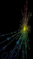 Abstract network visualization with glowing nodes and connections on black background for technology and data science presentations.