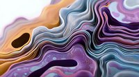 Abstract fluid marble texture with flowing waves in purple, pink, orange and blue gradients for modern digital art backgrounds.
