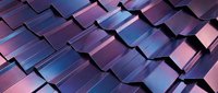 Geometric tiles in gradient shades of purple, blue, and pink create a modern, abstract pattern with dimensional depth and reflective surfaces for contemporary design projects.