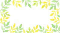 Watercolor spring leaves frame border with green and yellow foliage on white background. Natural botanical design for invitations and greeting cards.