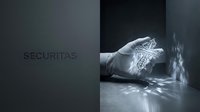 Gloved hand holding digital wireframe globe with data streams flowing, representing cybersecurity, network protection, and global digital infrastructure for tech and business applications.