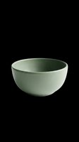 Sage green ceramic bowl isolated on transparent background, ready for design use in product mockups, kitchen illustrations, tableware designs, and print-on-demand applications.