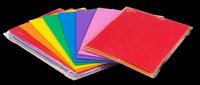 Colorful stack of tissue paper sheets in rainbow colors, isolated on transparent background. Great for clipart, stickers, t-shirt design, print on demand, and sublimation projects.