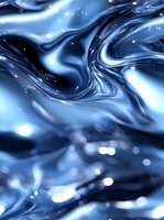 Abstract fluid art background with swirling blue waves and light effects creating dynamic motion and depth. Suitable for luxury product presentations and modern designs.
