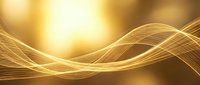 Abstract golden waves flowing smoothly across warm gradient background creating elegant motion effect for luxury design projects and premium branding materials.